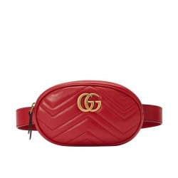 Replica Gucci GG Marmont Matelasse Leather Belt Bag 476434 Red