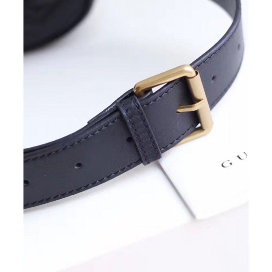 Replica Gucci GG Marmont Matelasse Leather Belt Bag 476434 Black Replica Gucci GG Marmont Matelasse Leather Belt Bag 476434 Black