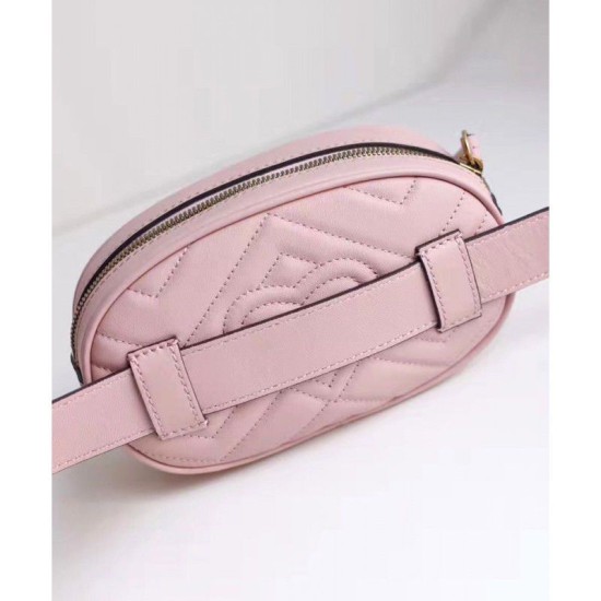 Replica Gucci GG Marmont Matelasse Leather Belt Bag 476434 Pink Fake Gucci GG Marmont Matelasse Leather Belt Bag 476434 Pink Replica