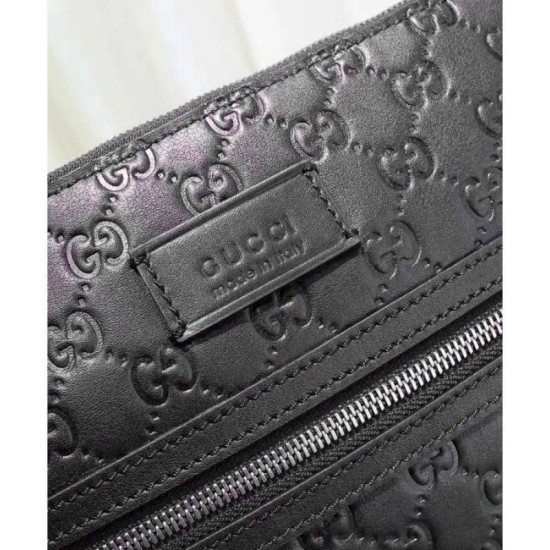 Replica Gucci Signature Leather Messenger 406408 Black Replica Gucci Signature Leather Messenger 406408 Black