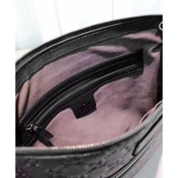 Replica Gucci Signature Leather Messenger 406408 Black