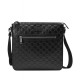 Replica Gucci Signature Leather Messenger 406408 Black Replica Gucci Signature Leather Messenger 406408 Black