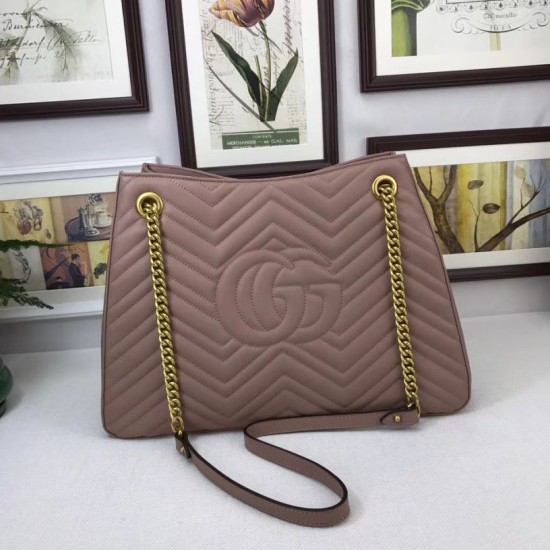 Replica Gucci GG Marmont Matelasse Shoulder Bag 453569 Nude 