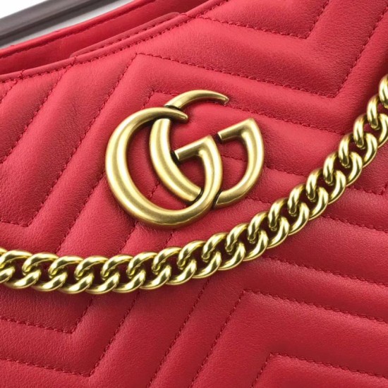 Replica Gucci GG Marmont Matelasse Shoulder Bag 453569 Red