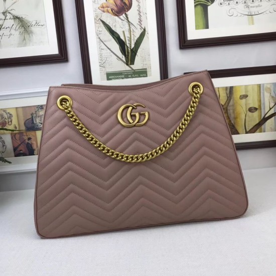 Replica Gucci GG Marmont Matelasse Shoulder Bag 453569 Nude 