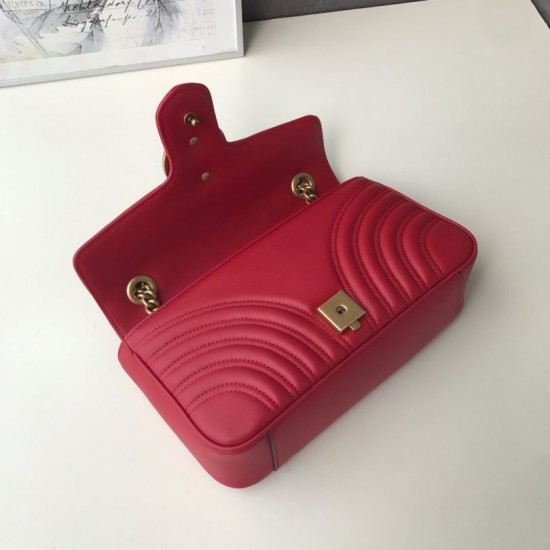 Replica Gucci GG Marmont Matelasse Mini Bag 443497 Red Fake Gucci GG Marmont Matelasse Mini Bag 443497 Red Replica