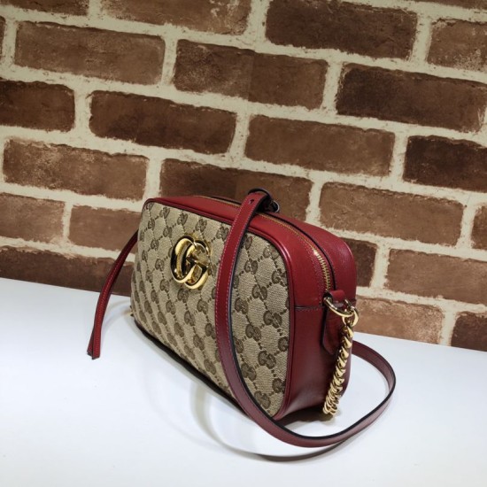 Fake Gucci GG Marmont Small Shoulder Bag 447632 Red Replica Replica Gucci GG Marmont Small Shoulder Bag 447632 Red