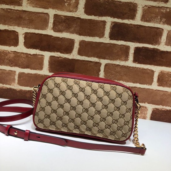 Fake Gucci GG Marmont Small Shoulder Bag 447632 Red Replica Replica Gucci GG Marmont Small Shoulder Bag 447632 Red