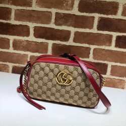 Replica Gucci GG Marmont Small Shoulder Bag 447632 Red