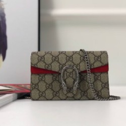 Fake Gucci GG Supreme Super Mini Bag 476432 Brown Replica