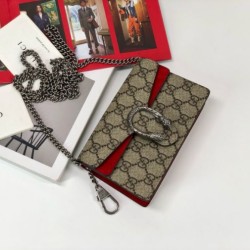 Fake Gucci GG Supreme Super Mini Bag 476432 Brown Replica