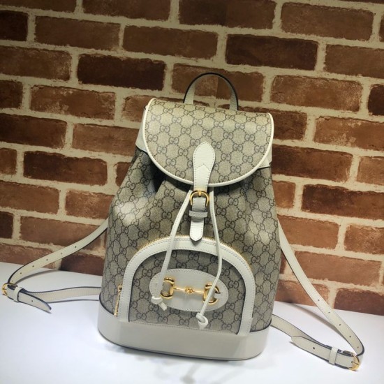Replica Gucci 1955 Horsebit Backpack 620849 White Replica Gucci 1955 Horsebit Backpack 620849 White