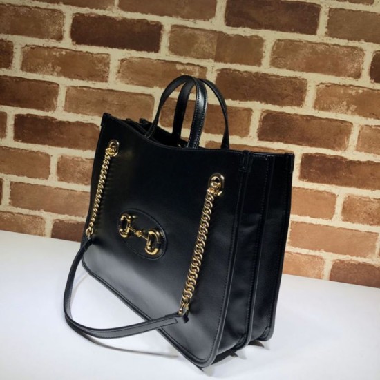 Replica Gucci 1955 Horsebit Medium Tote Bag 621144 Black