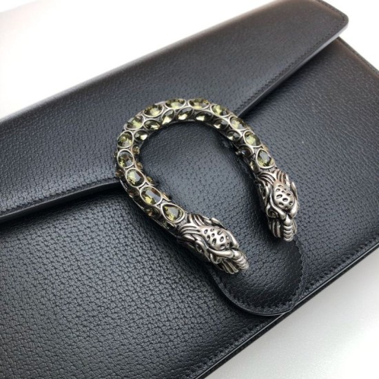 Replica Gucci Dionysus GG Supreme clutch 621197 Black Replica Gucci Dionysus GG Supreme clutch 621197 Black