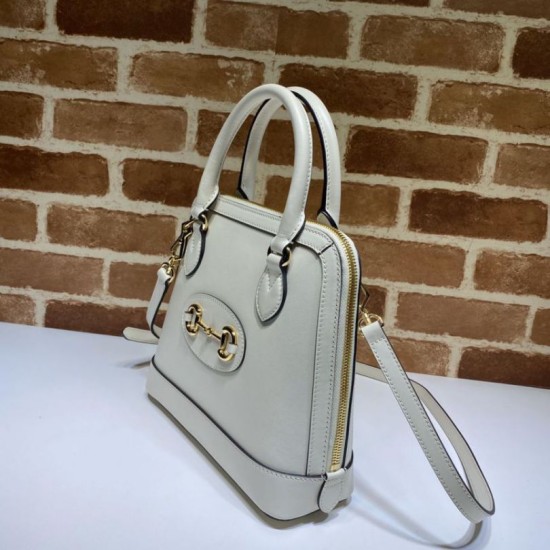 Replica Gucci 1955 Horsebit Small Top Handle Bag 621220 White Replica Gucci 1955 Horsebit Small Top Handle Bag 621220 White
