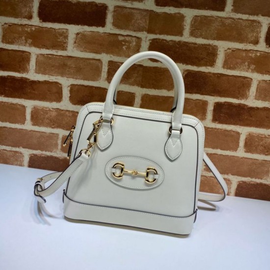 Replica Gucci 1955 Horsebit Small Top Handle Bag 621220 White Replica Gucci 1955 Horsebit Small Top Handle Bag 621220 White