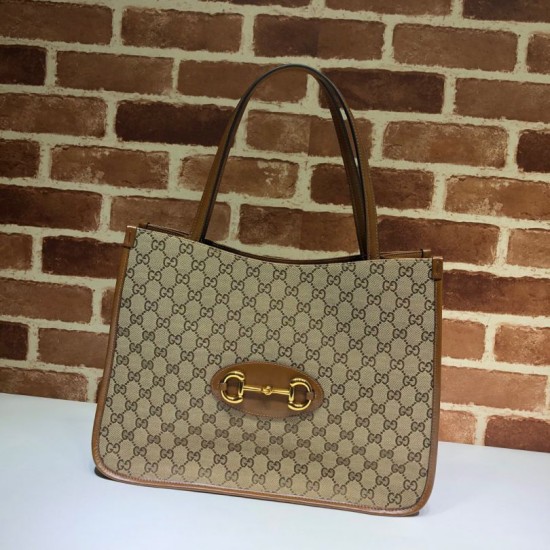 Fake Gucci 1955 Horsebit Medium Tote Bag 623694 Brown Replica Fake Gucci 1955 Horsebit Medium Tote Bag 623694 Brown Replica