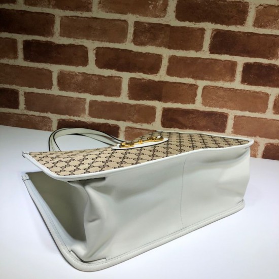 Replica Gucci 1955 Horsebit Medium Tote Bag 623694 White Replica Gucci 1955 Horsebit Medium Tote Bag 623694 White