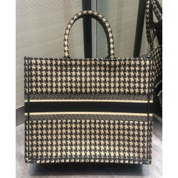 Replica Christian Dior Houndstooth Embroidery Book Tote Handbag Cream Replica Christian Dior Houndstooth Embroidery Book Tote Handbag Cream