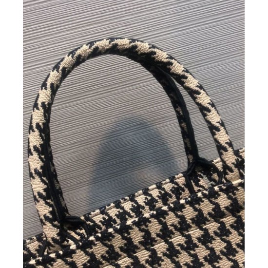Replica Christian Dior Houndstooth Embroidery Book Tote Handbag Cream Replica Christian Dior Houndstooth Embroidery Book Tote Handbag Cream