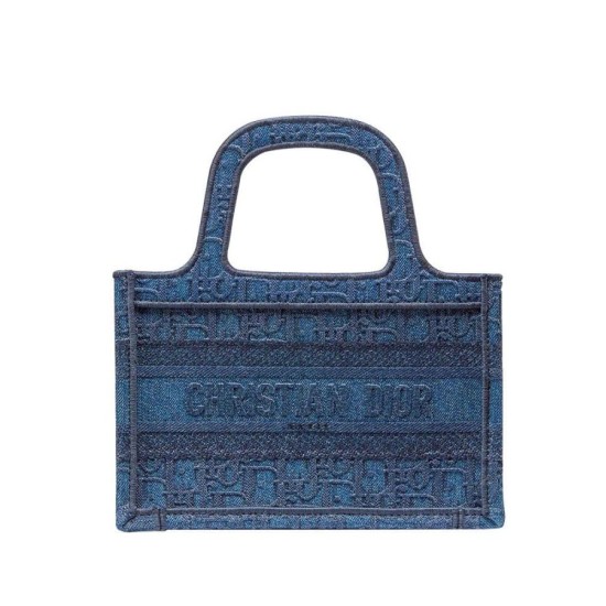 Replica Christian Dior Book Tote Mini Denim Dior Oblique Embroidered Tote Blue Replica Christian Dior Book Tote Mini Denim Dior Oblique Embroidered Tote Blue