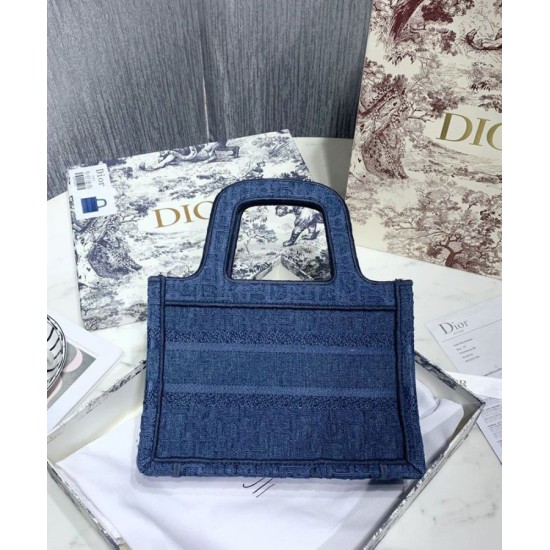 Replica Christian Dior Book Tote Mini Denim Dior Oblique Embroidered Tote Blue Replica Christian Dior Book Tote Mini Denim Dior Oblique Embroidered Tote Blue