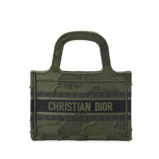 Replica Christian Dior Book Tote Mini Camouflage Embroidered Tote Green Fake Christian Dior Book Tote Mini Camouflage Embroidered Tote Green Replica