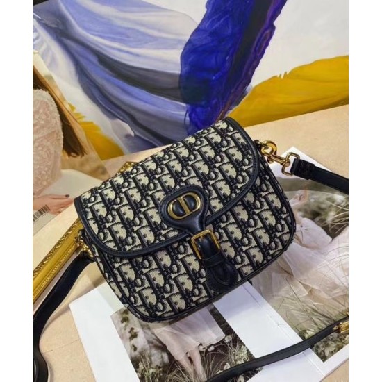 Replica Christian Dior Medium Dior Bobby Handbag Dark Blue Replica Christian Dior Medium Dior Bobby Handbag Dark Blue