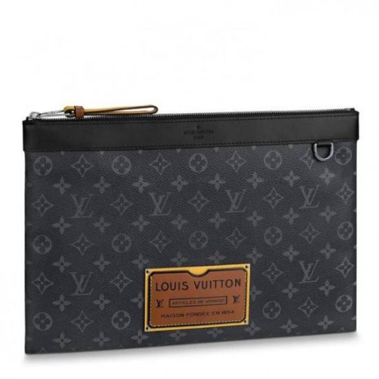 Replica Louis Vuitton Pochette Discovery GM Monogram Eclipse M69256