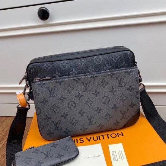 Replica Louis Vuitton Trio Messenger Bag Monogram Eclipse Canvas m69443
