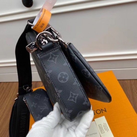 Replica Louis Vuitton Trio Messenger Bag Monogram Eclipse Canvas m69443