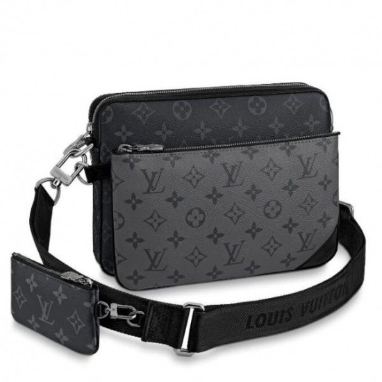 Replica Louis Vuitton Trio Messenger Bag Monogram Eclipse Canvas m69443