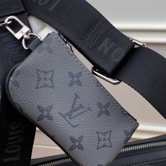 Replica Louis Vuitton Trio Messenger Bag Monogram Eclipse Canvas m69443