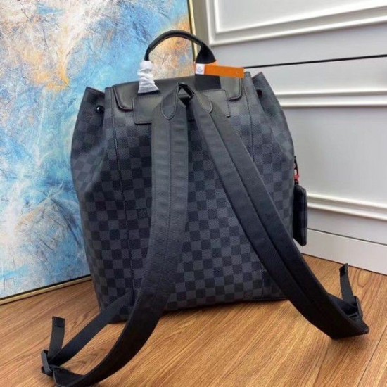 Replica Louis Vuitton Utility Backpack Damier Graphite N40279