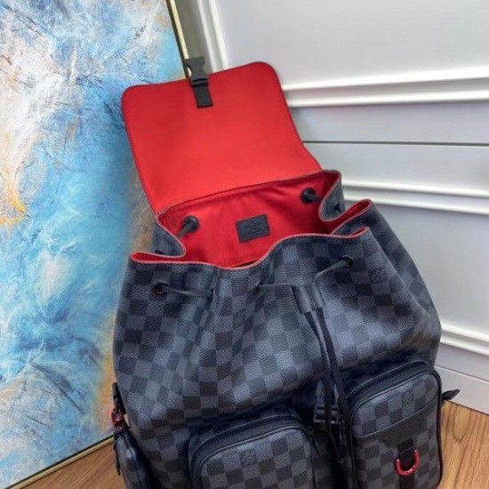 Replica Louis Vuitton Utility Backpack Damier Graphite N40279