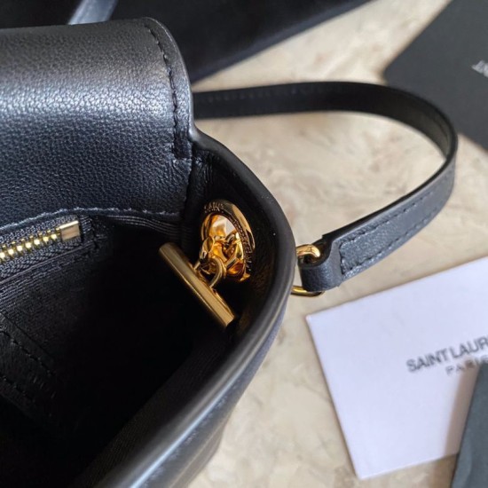 Fake YSL Saint Laurent Monogram Kate 99 With Tassel Lambskin Black Replica Replica YSL Saint Laurent Monogram Kate 99 With Tassel Lambskin Black