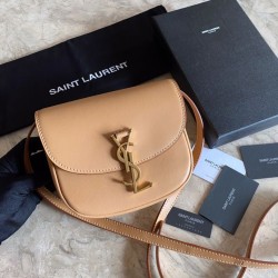 Replica YSL Saint Laurent Kaia Small Satchel Bag Brown