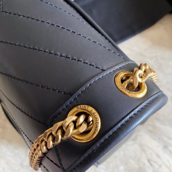 Fake YSL Saint Laurent Niki Medium Smooth Leather Bag Black Replica Replica YSL Saint Laurent Niki Medium Smooth Leather Bag Black