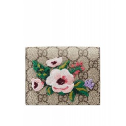 Fake Gucci Exclusive GG Supreme card case 456867 Coffee Replica