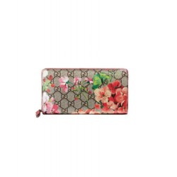 Replica Gucci GG Blooms Zip Around Wallet 408665 Pink