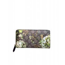 Replica Gucci GG Blooms Zip Around Wallet Green