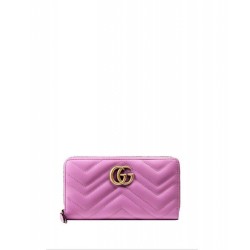 Replica Gucci GG Marmont Matelasse Leather Zip-Around Wallet 443123 Peachblow