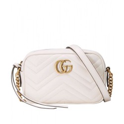 Replica Gucci GG Marmont Matelasse Mini Bag 448065 White