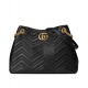 Fake Gucci GG Marmont Matelasse Shoulder Bag 453569 Black Replica Replica Gucci GG Marmont Matelasse Shoulder Bag 453569 Black