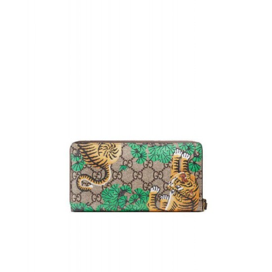 Fake Gucci Bengal zip around wallet 452335 Green Replica Fake Gucci Bengal zip around wallet 452335 Green Replica