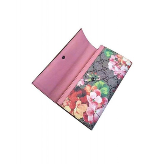 Replica Gucci GG Blooms Continental Wallet 404070 Pink