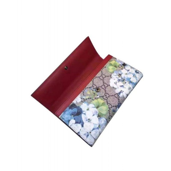 Fake Gucci GG Blooms Continental Wallet 404070 Red Replica