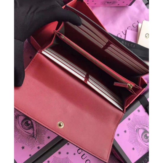 Replica Gucci Margaret Queen leather wallet 476064 Dark Blue Fake Gucci Margaret Queen leather wallet 476064 Dark Blue Replica