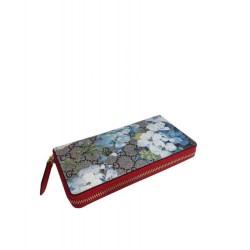 Replica Gucci GG Blooms Zip Around Wallet 408665 Blue