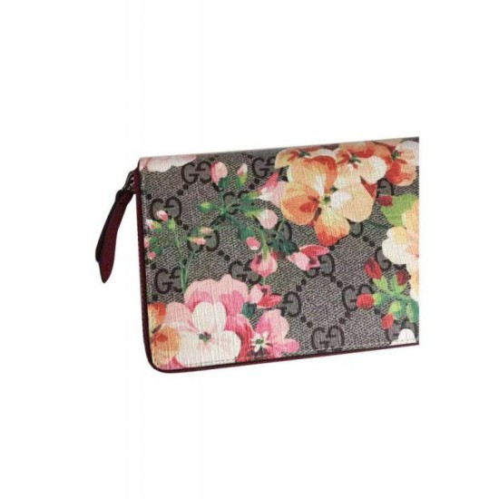 Replica Gucci GG Blooms Zip Around Wallet 408665 Pink